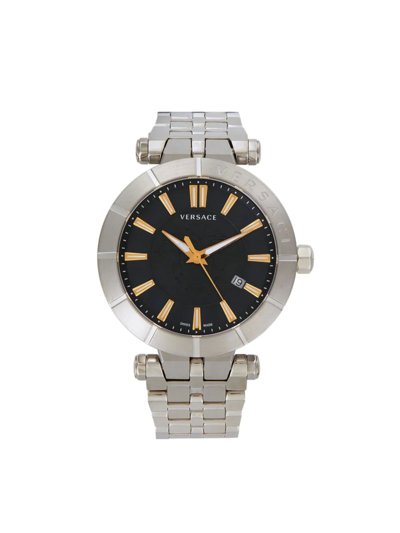 Versace Men's 43mm Stainless Steel Bracelet Watch In Black