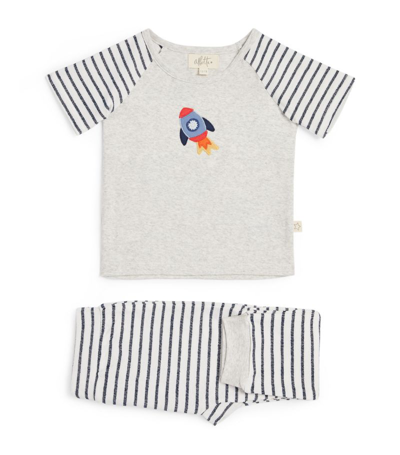 Albetta Babies' Rocket T-shirt And Leggings Set (6-36 Months) In Grey