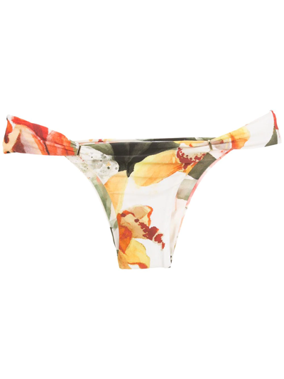 Lenny Niemeyer Floral-print Bikini Bottoms In Neutrals