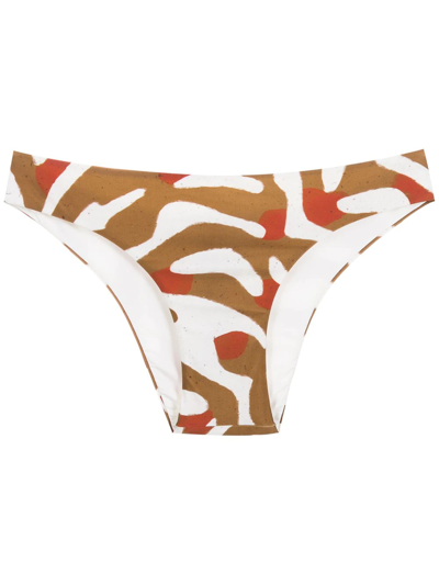 Lenny Niemeyer Calca Athletic Midi Kalahari Bikini Bottoms In Brown