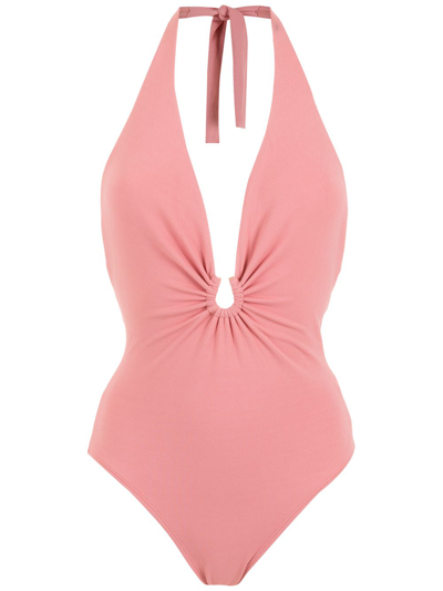 Lenny Niemeyer Front Gathered-detail Swimsuit In Pink