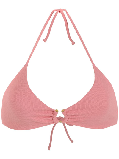 Lenny Niemeyer Gathered-detail Bikini Top In Pink