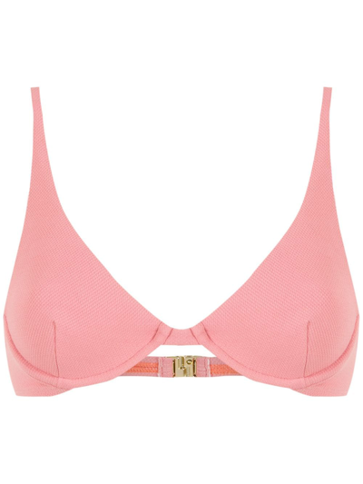 Lenny Niemeyer Half-cut Cup Bikini Top In Pink