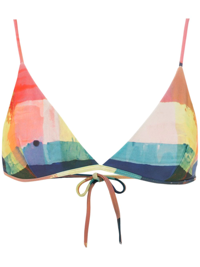 Lenny Niemeyer Graphic-print Triangle-cup Bikini Top In Multicolour