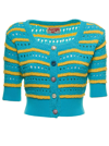 Andersson Bell Choi Jewel Buttons Cardigan In Blu