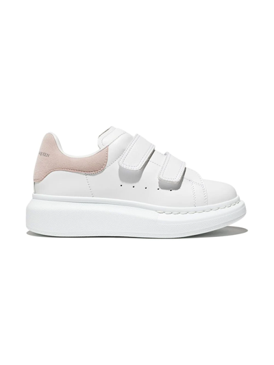 Alexander Mcqueen Kids' Touch-strap Sneakers In White