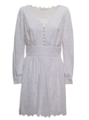 Michael Michael Kors M Michael Kors Womans White Poplin Dress In White