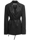 NANUSHKA NANUSHKA WOMAN'S MARIKO BLACK VEGAN LEATHER  BLAZER