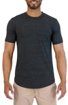 Goodlife Tri-blend Scallop Crew T-shirt In Black