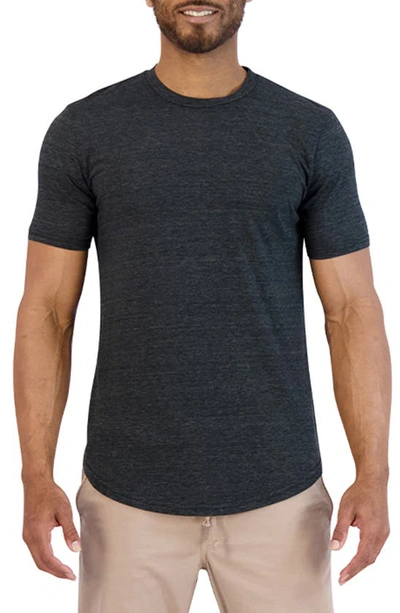 Goodlife Tri-blend Scallop Crew T-shirt In Black