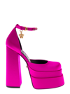 Versace Medusa Aevitas Double Platform Pumps In Fuxia