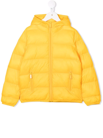 Dsquared2 Kids' Logo-print Puffer Jacket In Yellow