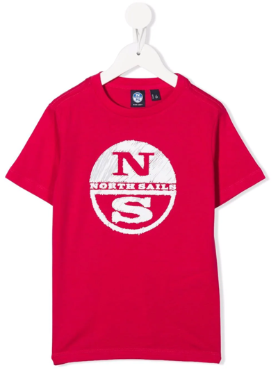 North Sails Teen Logo-print Short-sleeved T-shirt In Pink