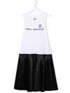 MM6 MAISON MARGIELA TEEN LOGO-PRINT PLEATED T-SHIRT DRESS