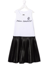 MM6 MAISON MARGIELA LOGO-PRINT FLARED T-SHIRT DRESS