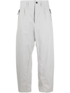 Nike Pleat-detail Zip-pockets Worker Pants In Grey