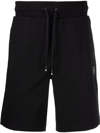 HUGO BOSS LOGO-PATCH DRAWSTRING SHORTS