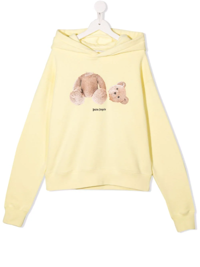 Palm Angels Kids Yellow Bear Hoodie