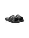 Givenchy Monochrome Logo-print Slides In Black