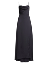 FAME AND PARTNERS WOMEN'S THE ROSABEL COWLNECK SPAGHETTI-STRAP GOWN