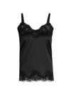 Dolce & Gabbana Lace-trim Satin Camisole In Black