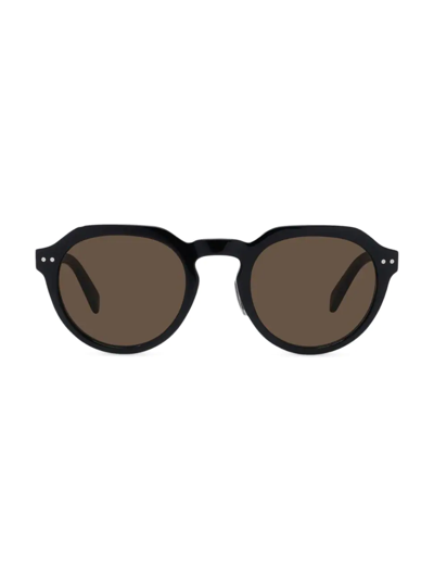 Celine 52mm Geometric Sunglasses In Black Brown