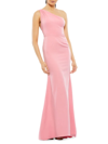 Mac Duggal Ieena One-shoulder Sheath Gown In Rose Pink