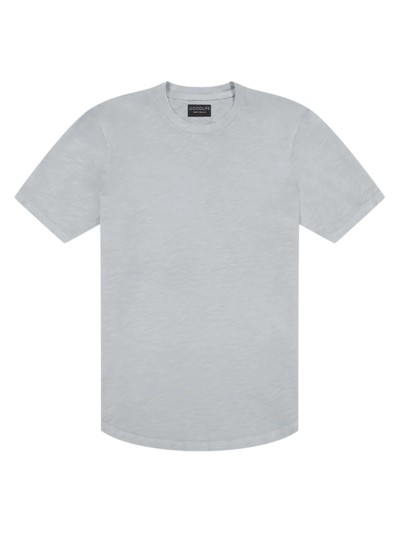 Goodlife Sun-faded Slub Scallop Crewneck T-shirt In Alloy