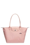Longchamp Le Pliage Club Small Shoulder Tote In Antique Pink