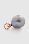 Monica Vinader Nura Baroque Pearl Necklace Enhancer In Gold/ Pearl