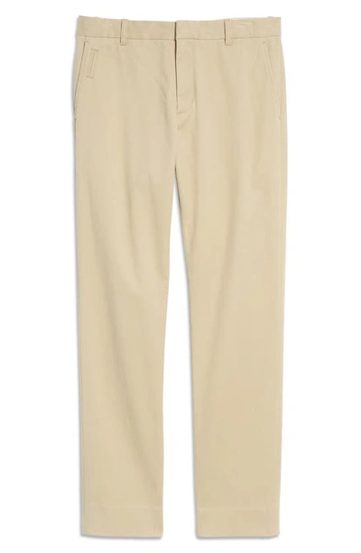 Vince Griffith Brushed Stretch Cotton Twill Chino Pants In Stone Khaki