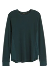 Vince Regular Fit Long Sleeve Thermal Top In Dk Forest