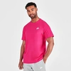 Nike Sportswear Club T-shirt In Rush Pink
