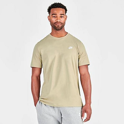 Nike Sportswear Club T-shirt In Limestone/white