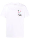 JW ANDERSON EMBROIDERED-LOGO COTTON T-SHIRT