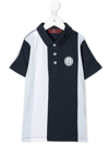 AIGNER LOGO-PATCH STRIPED POLO SHIRT