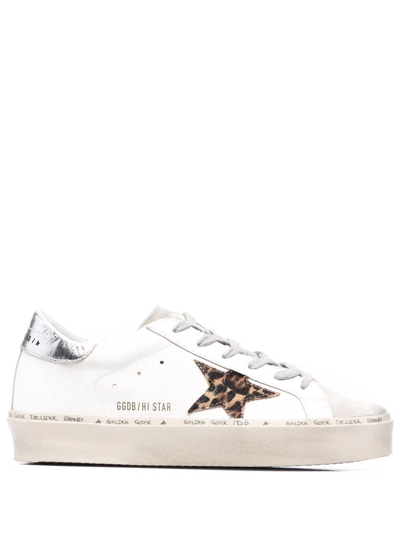 Golden Goose White Hi Star Lace-up Sneakers