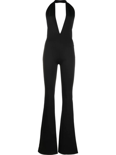 Alchemy X Lia Aram Plunging V-neck Jumpsuit In Black