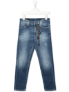 Dondup Distressed Straight-leg Jeans In Blue