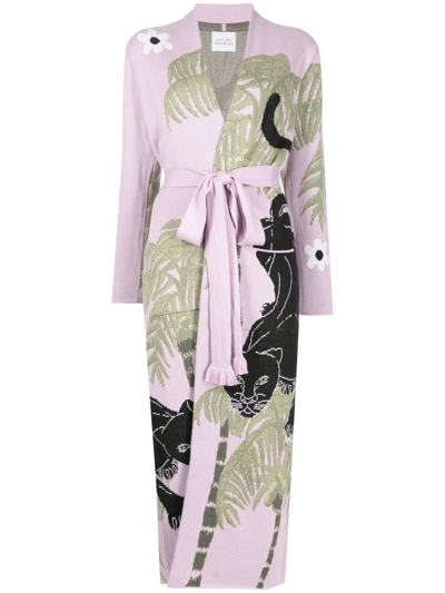 Hayley Menzies Prowling Trouserher Cotton Jacquard Duster Cardigan In Lilac