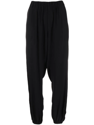 Fabiana Filippi Drop-crotch Track Pants In Dark Blue