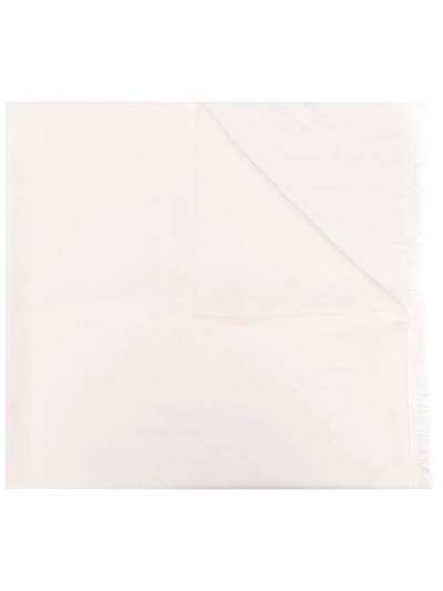 Elisabetta Franchi Jacquard Pashmina Scarf In White