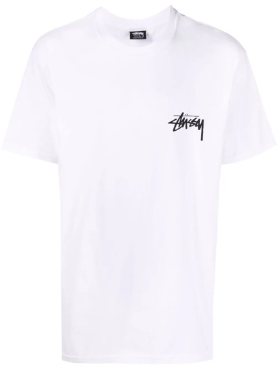 Stussy Dice Logo-print T-shirt In White