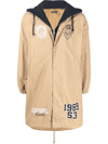 Undercoverism Multiple-patch Hooded Parka In Neutrals