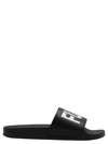 Vtmnts Graphic Print Rubber Slippers In Nero Bianco