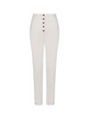 Philosophy Di Lorenzo Serafini High-waist Slim-fit Canvas Trousers In White