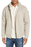 SCHOTT LINED WOOL ZIP SWEATER,F1522