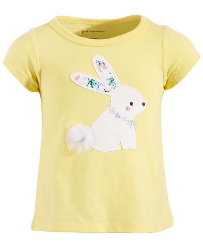 First Impressions Baby Girls Bunny Shirt, Created For Macy's In Spring Daffodil