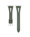 POSH TECH SAGE OLIVE GREEN GENUINE LEATHER BAND FOR APPLE, 38MM-40MM