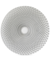 AMERICAN ATELIER JAY IMPORT AMERICAN ATELIER GLASS SPIRO SILVER-TONE CHARGER PLATE